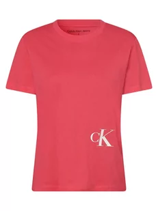 Calvin Klein Jeans - T-shirt damski, wyrazisty róż - Koszulki i topy damskie - miniaturka - grafika 1