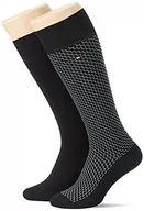 Skarpetki damskie - Tommy Hilfiger Graphic Men's Knee-wysokie skarpety kolana męskie, czarny, 39 EU - miniaturka - grafika 1