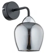 Lampy ścienne - Lemir Margo kinkiet 1 pł. / czarny matowy + chrom + grafit O2990 K1 CZA + CH O2990 K1 CZA + CH - miniaturka - grafika 1