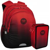 Plecaki - Zestaw dla chłopca plecak Coolpack czarno czerwony - miniaturka - grafika 1