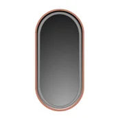 Lustra - Lustro owalne LED z piaskowaniem - miedziane - 40/75 cm - miniaturka - grafika 1
