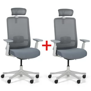 Fotel biurowy, krzesło biurowe Krzesło biurowe MARRY 1+1 GRATIS, szare - Fotele i krzesła biurowe - miniaturka - grafika 1