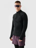 Bluzy sportowe męskie - Męska bluza do biegania 4F 4FWAW24TFSWM410 - szara - miniaturka - grafika 1