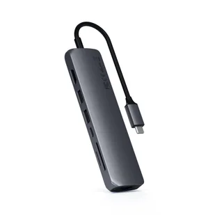 SATECHI SATECHI Slim Multi-port with Ethernet Adapter Space Gray | MacBook ST-UCSMA3M - Części i akcesoria do laptopów - miniaturka - grafika 3