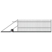 Ogrodzenia - Brama przesuwna Maciek ocynk RAL7016 struktura 500 x 150 cm z automatem lewa - miniaturka - grafika 1