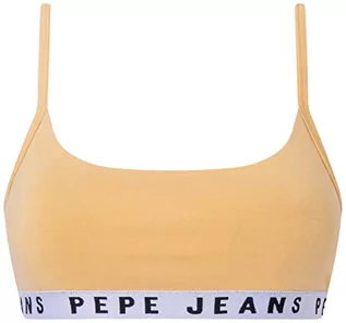 Biustonosze - Pepe Jeans Str Brlt biustonosz damski Solid, Żółty (żółty), L - grafika 1