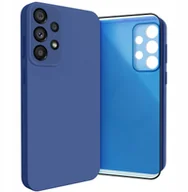 Etui i futerały do telefonów - Etui do Samsung Galaxy A53 5G Osłona Kamery, Granatowe, Ochronne Szkło - miniaturka - grafika 1