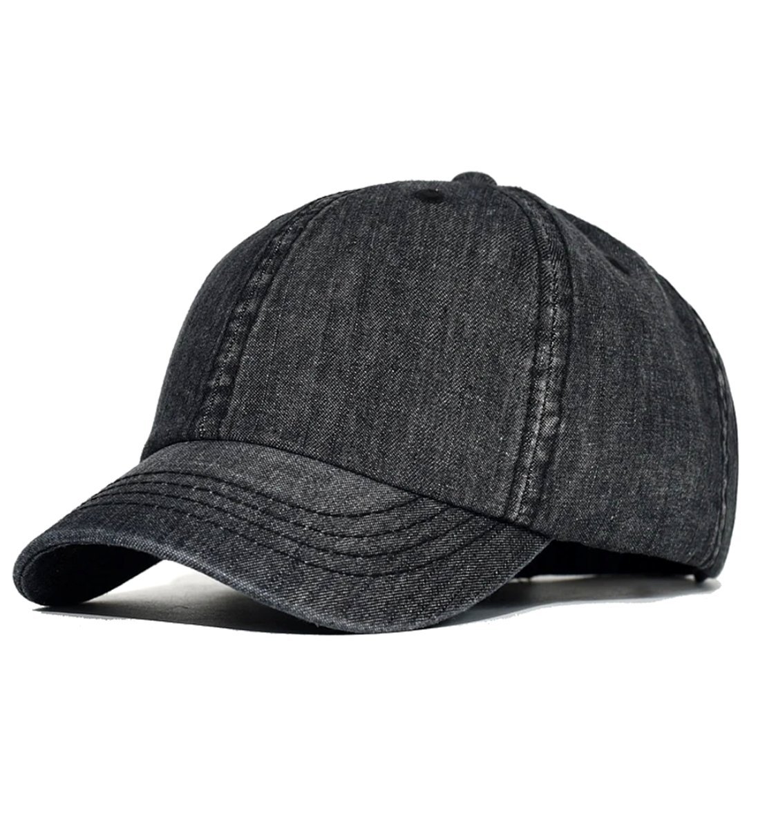 Czapka z daszkiem Vintage jeansowa krótki daszek trucker