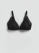 Biustonosze - Reserved - Koronkowy biustonosz z fiszbinami - czarny - miniaturka - grafika 1