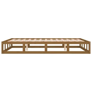 Lumarko Rama łóżka, miodowy brąz, 120x190 cm,4FT, podwójna, lite drewno - Łóżka - miniaturka - grafika 8