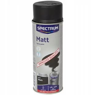 Farba w sprayu czarna matowa 400 ml - czarny mat - Ulepszona jakość: do 50% więcej krycia - Farby i media malarskie - miniaturka - grafika 1