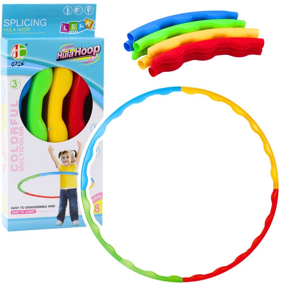 Hula-hop Z Wypustkami Składane Kolorowe 8 Części 60cm