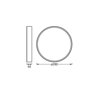 OSRAM Lampa sufitowa LED ORBIS SLIM MOIA, biały / opal, metal - Lampy sufitowe - miniaturka - grafika 1