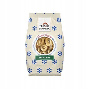 Ciasteczka precelki Tarallini rozmarynowe 400g - Tesoria D'Apulia wytrawne - Paluszki - miniaturka - grafika 1