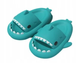 GRUBE KLAPKI NA BASEN REKINY ANTYPOŚLIZGOWE KAPCIE SHARK MORSKIE 31-32 - Skarpetki dla dzieci - miniaturka - grafika 1
