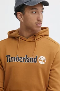 Bluzy męskie - Timberland bluza męska kolor brązowy z kapturem z nadrukiem TB0A5UKKP471 - grafika 1