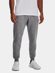 Spodnie dresowe męskie joggery Under Armour Rival Fleece 1379774-025 Szary Under Armour 1379774-025 Szary - Spodnie męskie - miniaturka - grafika 1