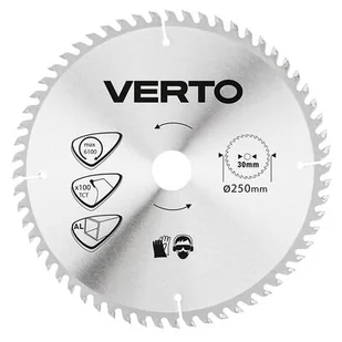 VERTO Tarcza do pilarki, widiowa, 250 x 30 mm, 100 zębów, do aluminium - Akcesoria do elektronarzędzi - miniaturka - grafika 1