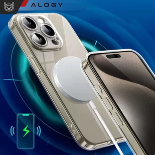 Etui do iPhone 15 Pro obudowa Case silikonowe przezroczyste ochrona aparatu osłona obiektywów Alogy Slim - Etui i futerały do telefonów - miniaturka - grafika 3