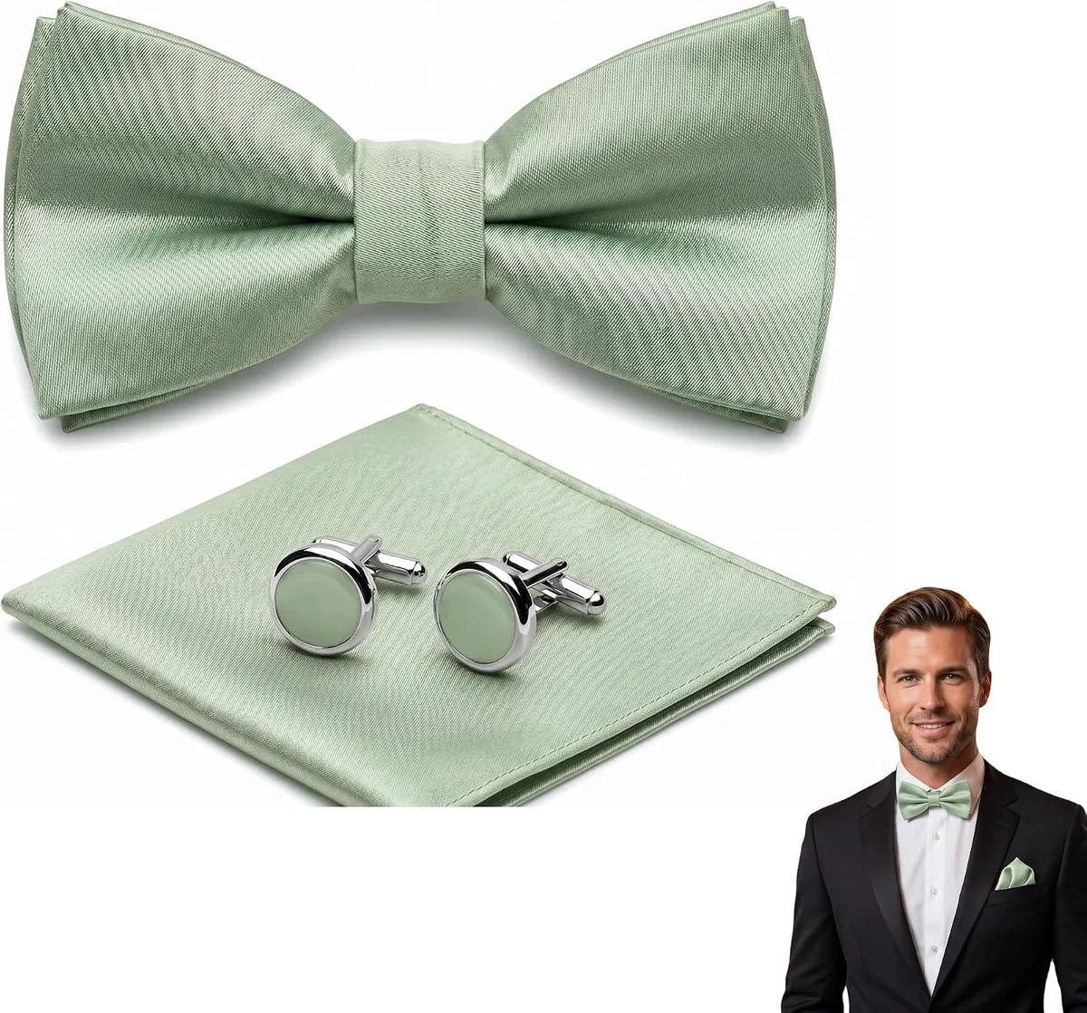 SPINKI MĘSKA ZESTAW 3W1 KOMPLET ELEGANCJA CHUSTECZKA UNIWERSALNY