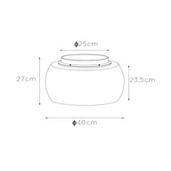 Lampy sufitowe - Lucide Lampa sufitowa Olivia klosz dymione szkło, Ø 40 cm - miniaturka - grafika 1