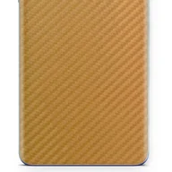 Akcesoria do tabletów i e-booków - Folia naklejka skórka strukturalna na TYŁ do Apple iPad Air 2022 -  Carbon Złoty - apgo SKINS - miniaturka - grafika 1