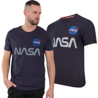 Odzież taktyczna i umundurowanie - Koszulka Alpha Industries Nasa Reflective T 178501 07 - Granatowa - miniaturka - grafika 1