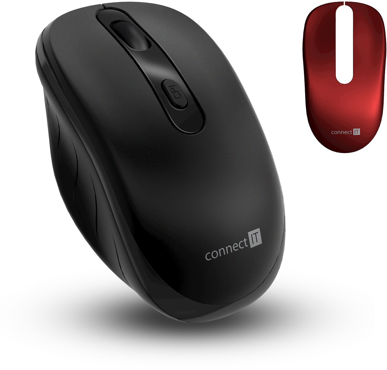 Connect IT LONG LIFE bezprzewodowa cicha, USB, czarna CMO-2000-BK