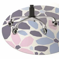 Podnóżki, podpórki, podkładki - Podkładka pod fotel Kwiaty geometryczne fi100 cm - miniaturka - grafika 1