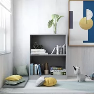 Regały - vidaXL Regał na książki, szary, 60 x 24 x 74,5 cm, płyta wiórowa - miniaturka - grafika 1