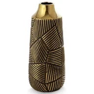 Wazony i flakony - Nowoczesny Wazon Dekoracyjny Ceramiczny Emmi 13X13X30 Złoty - miniaturka - grafika 1