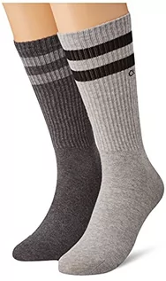 Skarpetki męskie - Calvin Klein Skarpety męskie Crew Sock, jasnoszary melanżowy, 43 EU - grafika 1