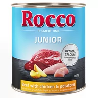 Mokra karma dla psów - Korzystny pakiet Rocco Junior, 12 x 800 g - Wołowina i kurczak z ziemniakami - miniaturka - grafika 1