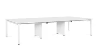 Biurka - Biurko Pason - Workstation 6 - Biały - Stelaż i Blat - 360x140 cm - YZ-02 Biały - miniaturka - grafika 1