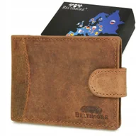 Etui na klucze - Etui skórzane na dokumenty karty wizytownik RFiD jasny brąz C85 brązowy, beżowy - miniaturka - grafika 1