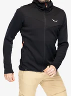 Bluzy sportowe męskie - Bluza trekkingowa Salewa Puez Waffle Hyb PL HD Jacket - black out - miniaturka - grafika 1