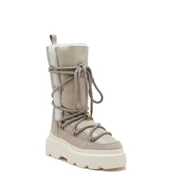 Śniegowce damskie - INUIKII Śniegowce ENDURANCE COZY | skóra | shearling - miniaturka - grafika 1