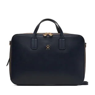 Torba na laptopa Tommy Hilfiger Th Icon Laptop Bag AW0AW18004 Granatowy - Torby na laptopy - miniaturka - grafika 1