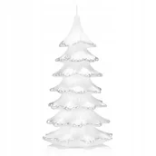 Świece - Świeca CHOINKA 20 cm kolor SREBRNY - miniaturka - grafika 1