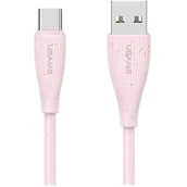 Kable USB - Kabel USB - USB-C USAMS Green Series SJ714 18W 1 m Różowy - miniaturka - grafika 1
