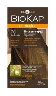Biokap Lab Pharma Nutricolor farba do włosów 7.0 Średni Blond 140 ml 7043101 - Farby do włosów i szampony koloryzujące - miniaturka - grafika 1