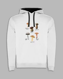 BLUZA Z KAPTUREM GRZYBY POLSKIE Biały S - Bluzy męskie - miniaturka - grafika 1