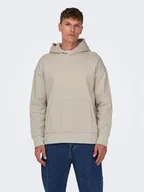 Bluzy męskie - Only & Sons Bluza Dan 22026661 Beżowy Relaxed Fit - miniaturka - grafika 1