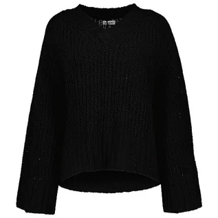 Swetry damskie - Replay Sweter damski z krótkim rękawem, 098 BLACK, XXS - grafika 1