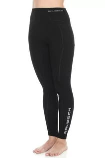 Spodnie sportowe damskie - Getry termoaktywne damskie Brubeck Extreme Wool LE11130 czarny - grafika 1