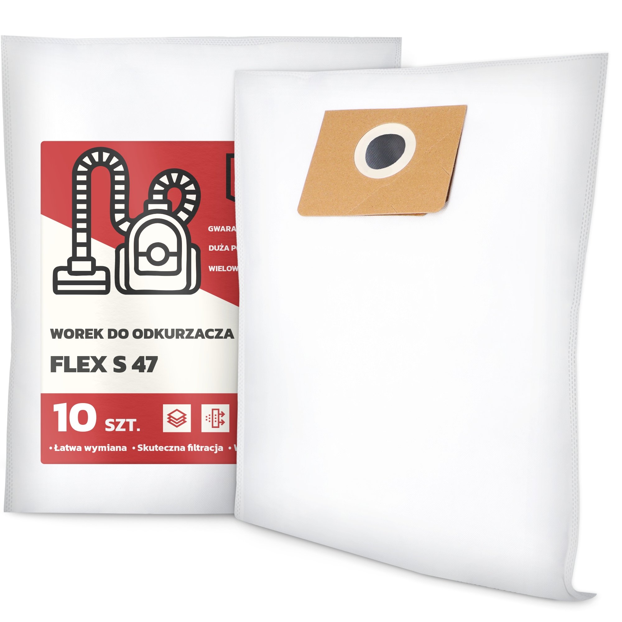 10x Worek do Odkurzacza Flex S 47 Flizelinowy Duży Mocny Torba Worki G9