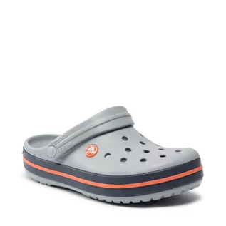 Klapki i japonki damskie - Crocs Klapki Crocband 11016 Light Grey/Navy - grafika 1