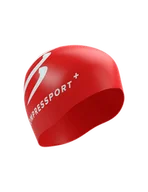 Pływanie - COMPRESSPORT Czepek pływacki Swimming Cap red/white - miniaturka - grafika 1