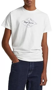 Koszulki męskie - Pepe Jeans Koszulka męska Wesley, Biały (nie biały), L - grafika 1