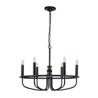 Lampy sufitowe - Capitol Hill żyrandol czarny KL-CAPITOL-HILL6-BLK Kichler - miniaturka - grafika 1
